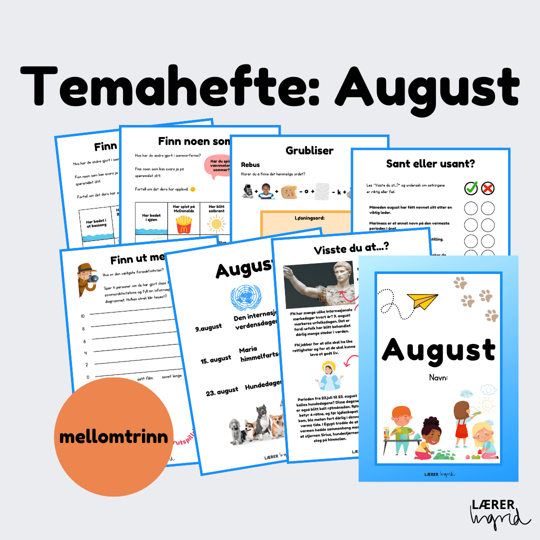 Temahefte: August 2023 5.-7.trinn