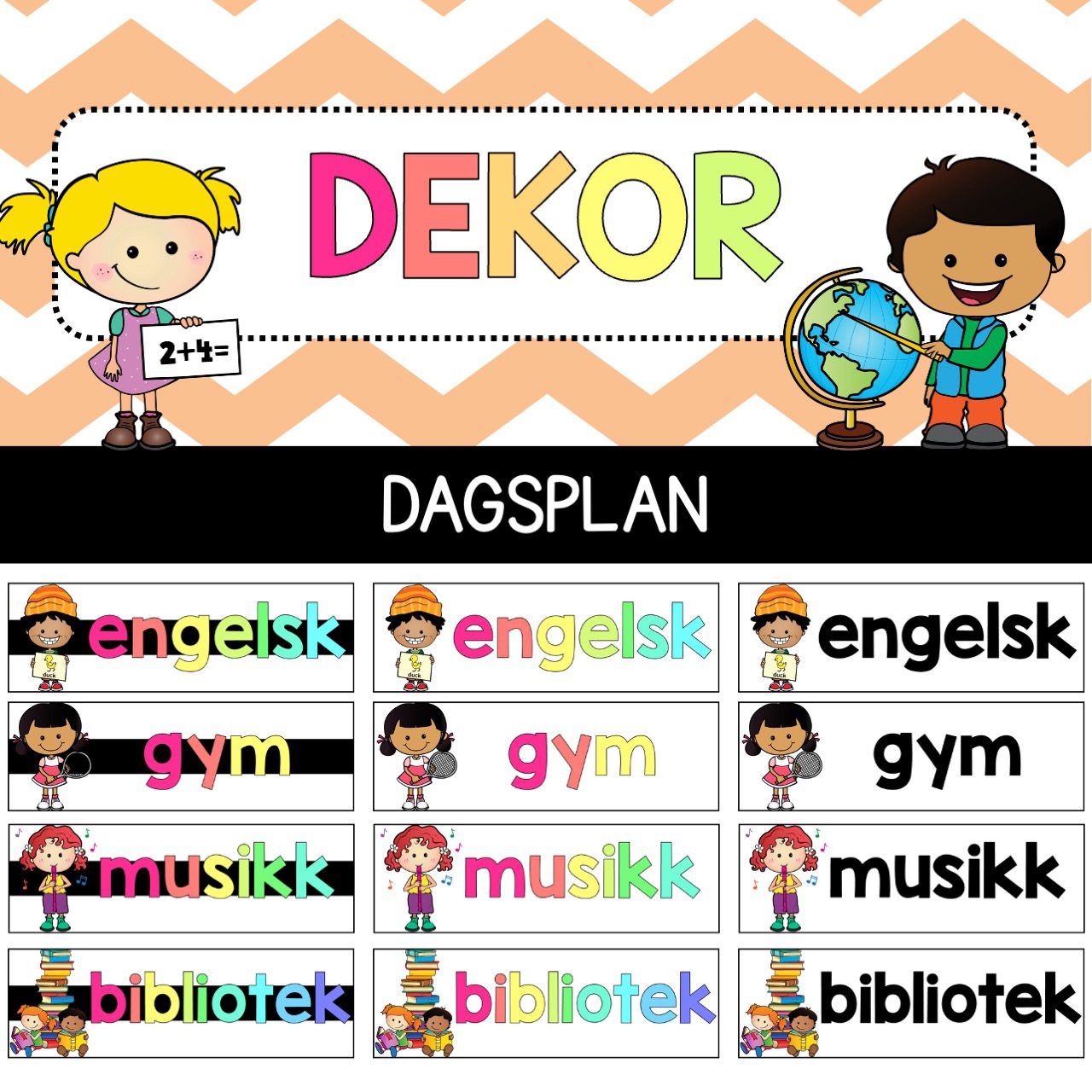 Dagsplan (redigerbar)
