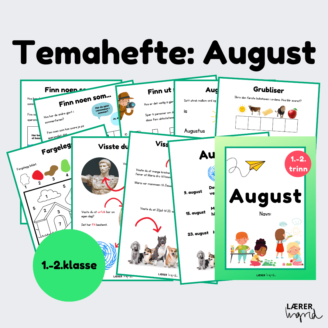 Temahefte: August 2023 1.-2.trinn