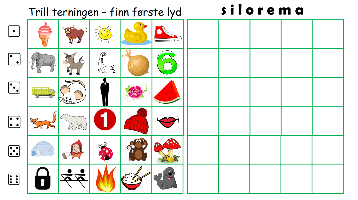 Trill terningen - finn første lyd