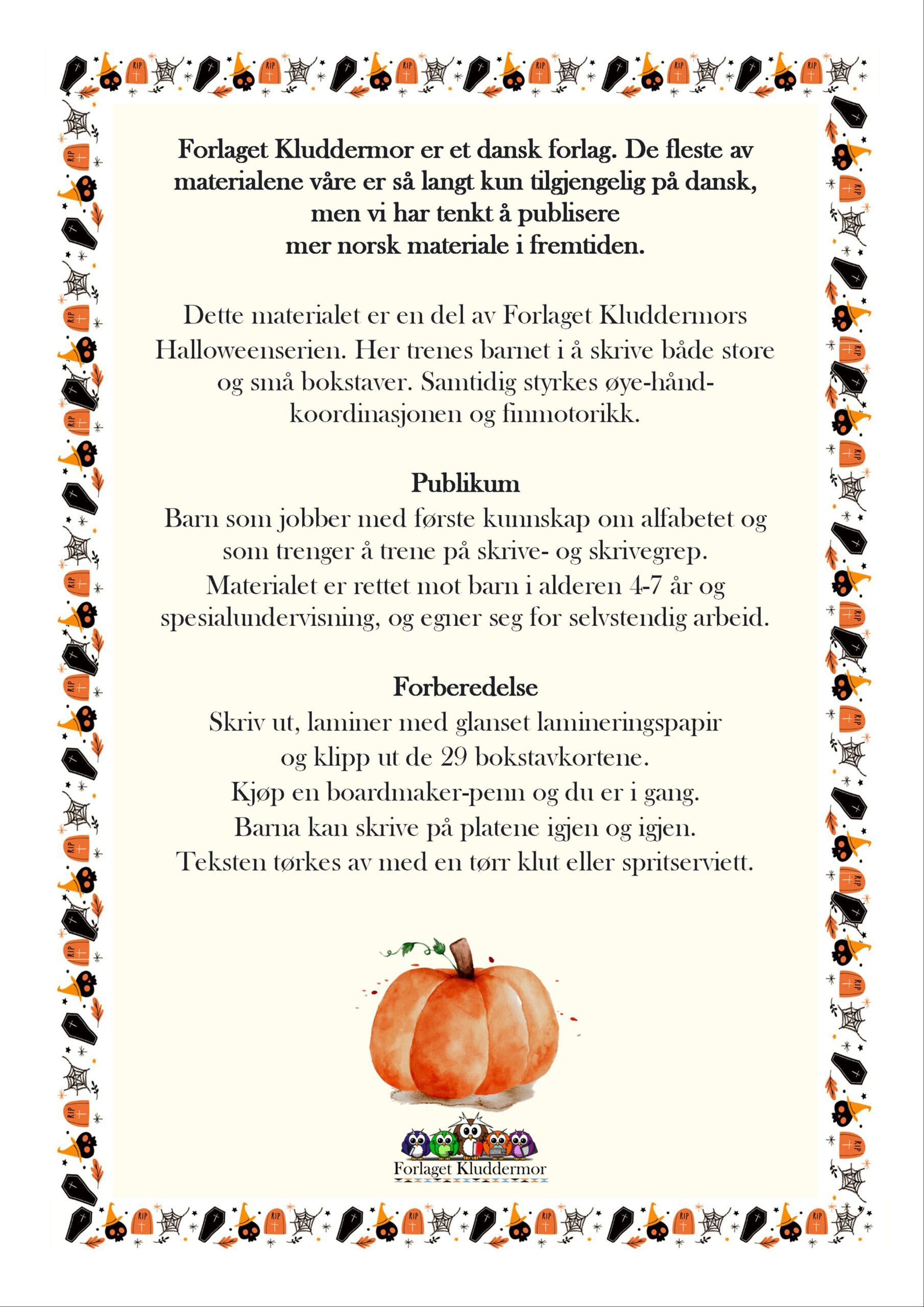 Kluddermors Halloweenalfabet - Bilde 4