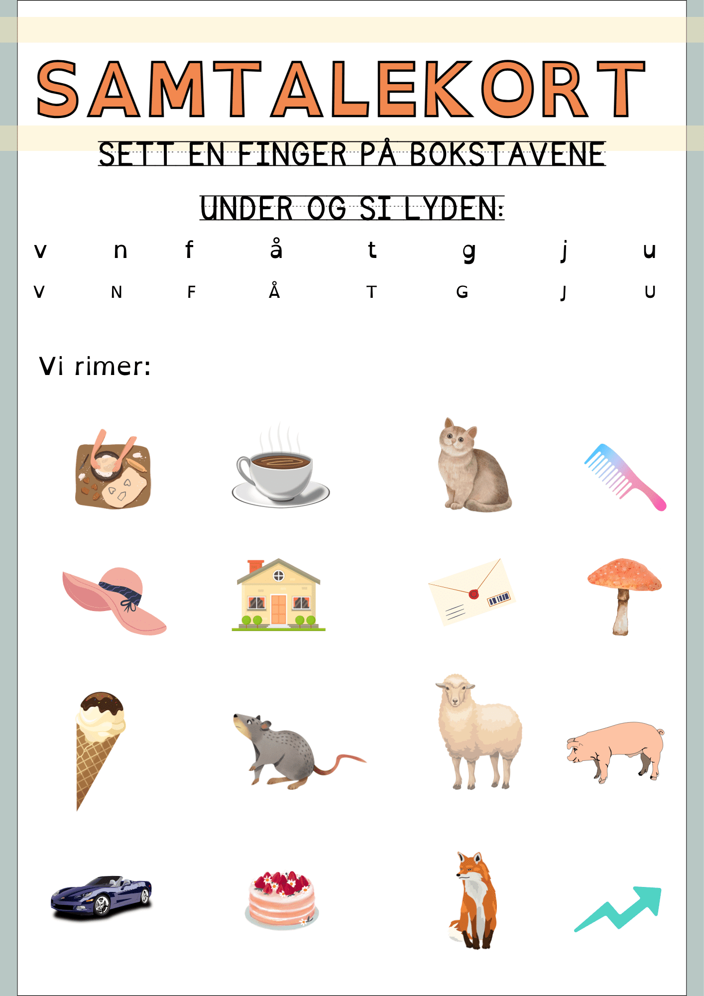 Samtalekort 9 - lekseark 1.trinn BM/NN (Kopi)