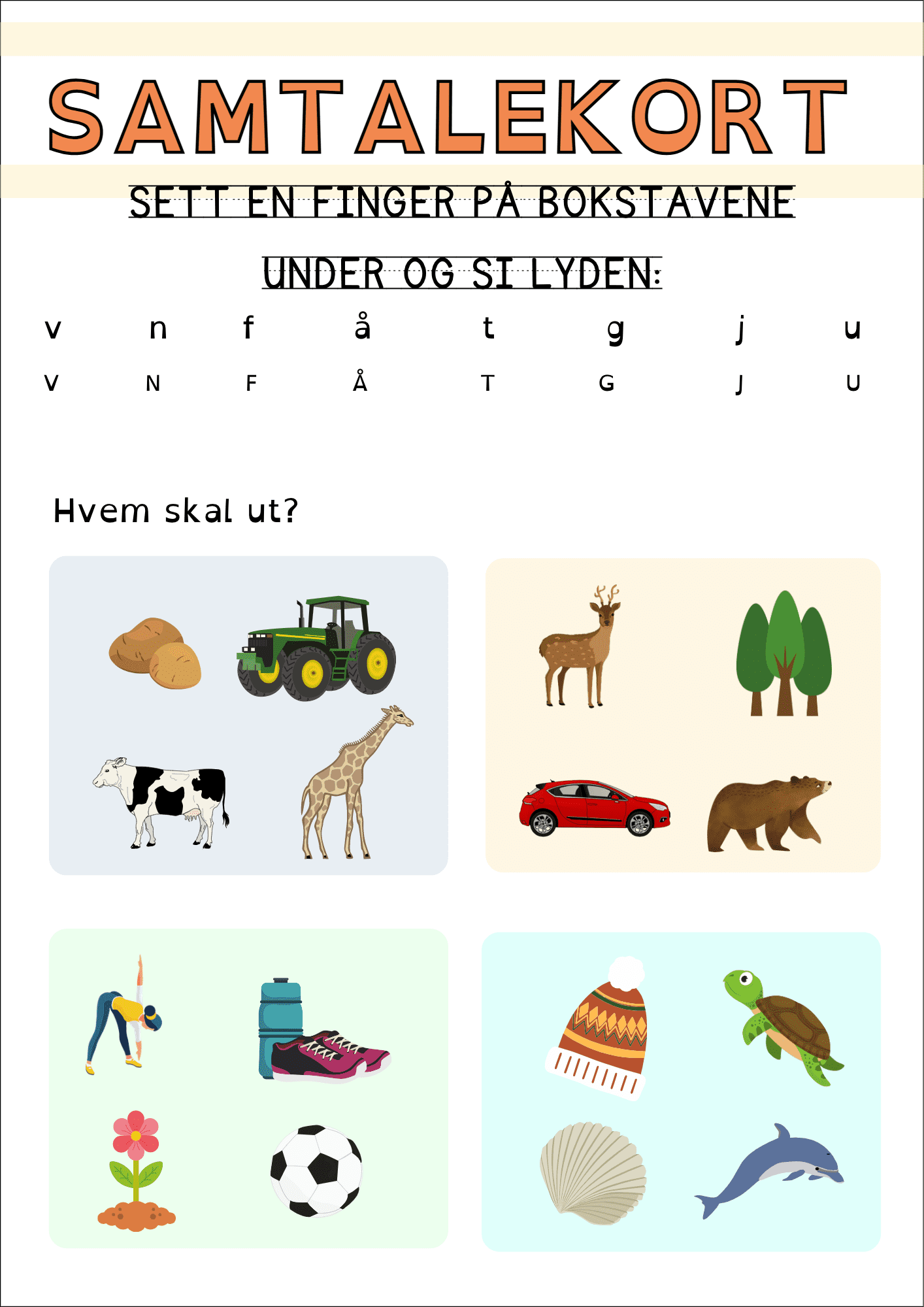 Samtalekort 10 – lekseark 1.trinn BM/NN - Bilde 2