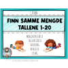 Finn riktig mengde - tallene 1-20