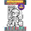 Fargelegg retrogames – fargeleggingsark (10 sider) PDF