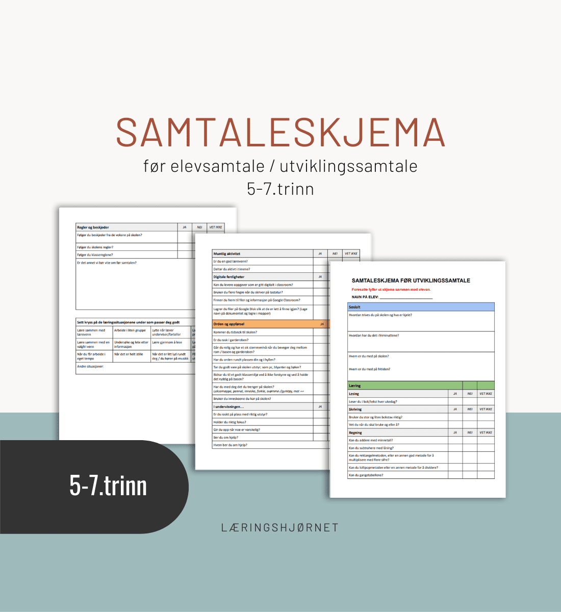 Samtaleskjema før samtale