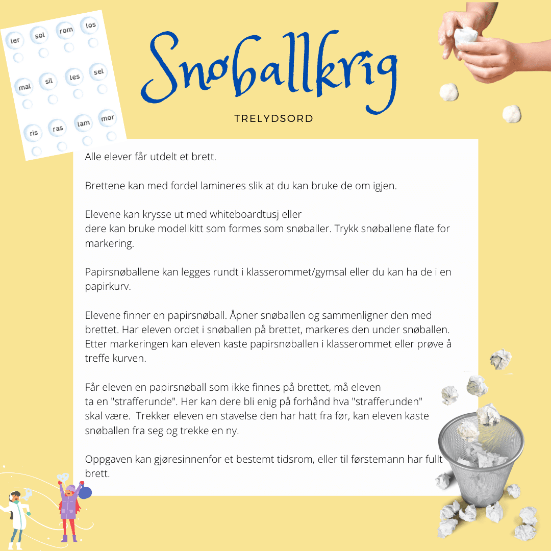 Snøballkrig trelydsord - Bilde 2