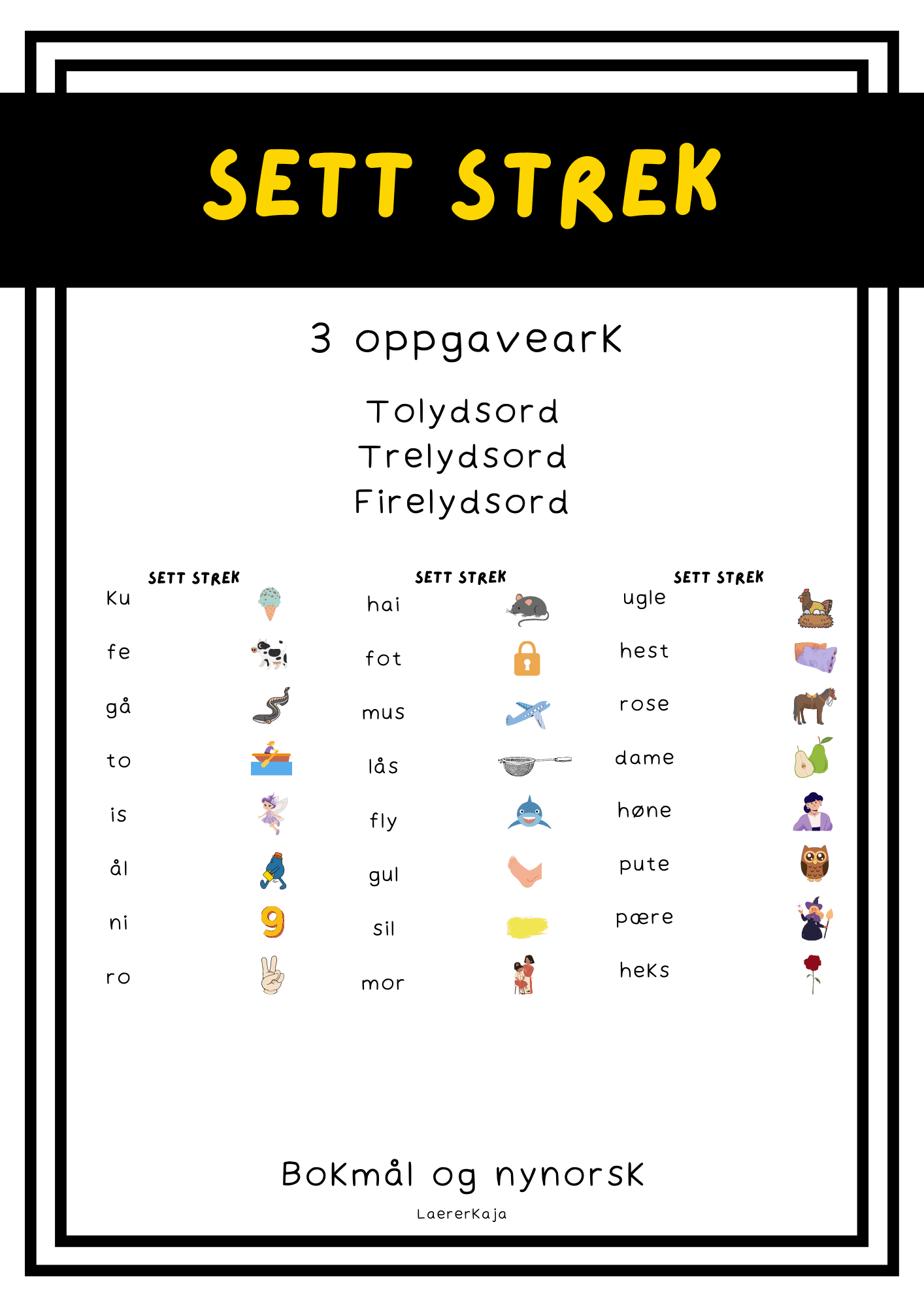 Sett strek