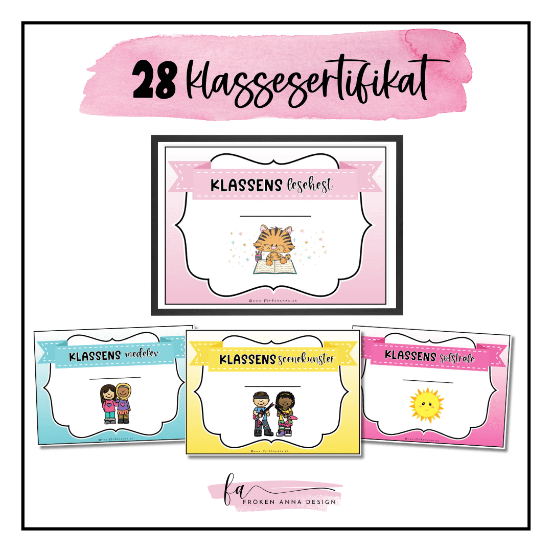 28 klassesertifikat (til sommeravslutninga)