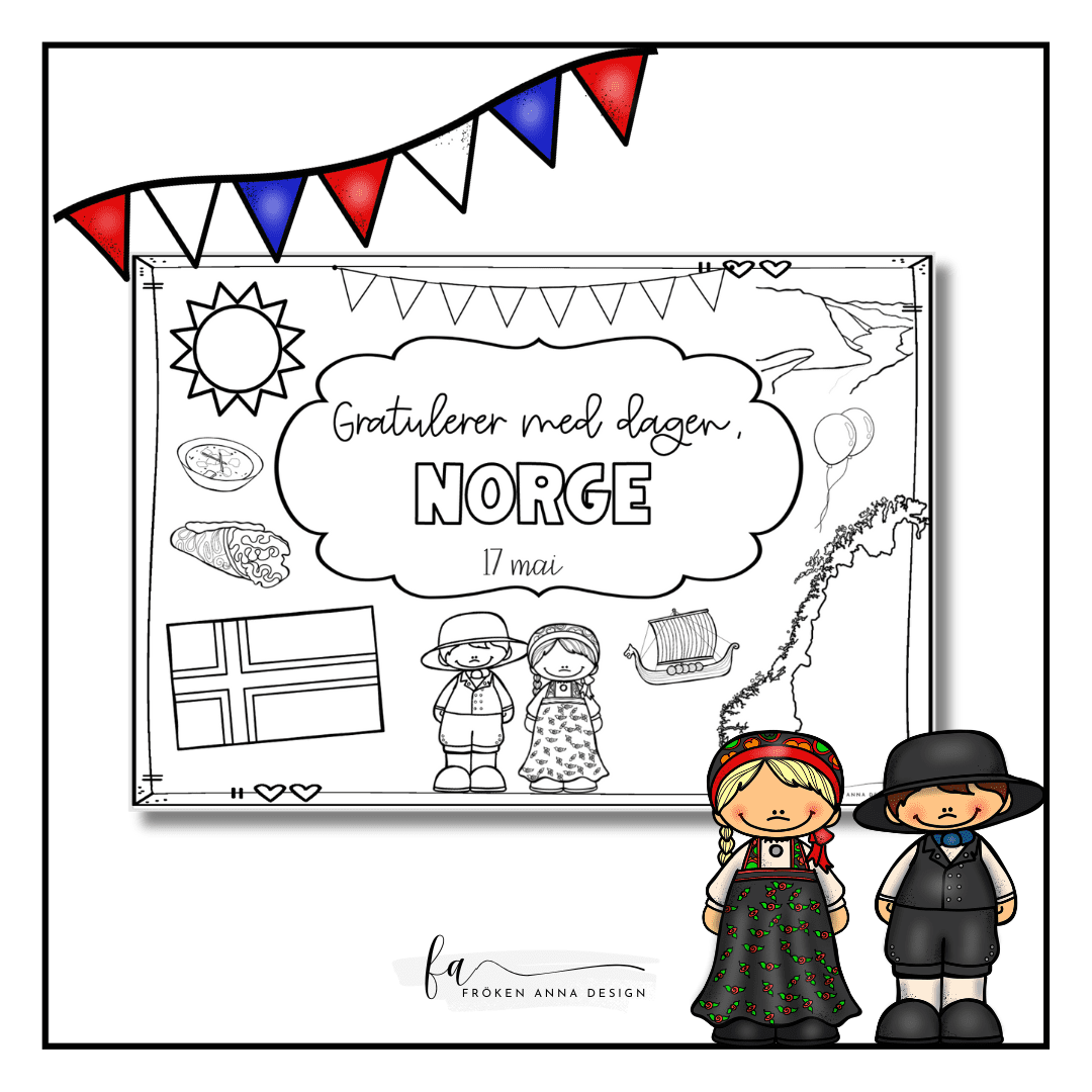 Fargelegg bilde – 17 mai