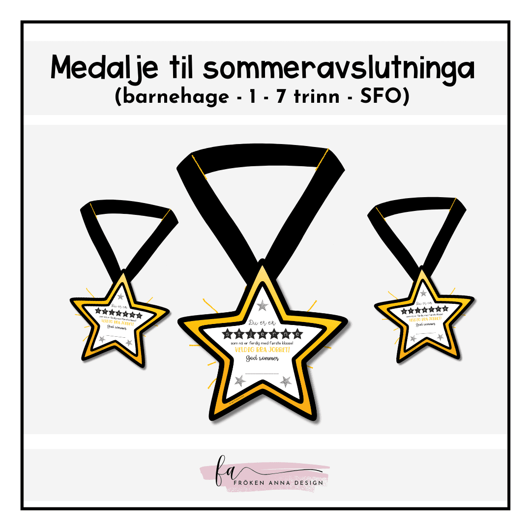 Du er en stjerne - (medalje till sommeravslutninga)