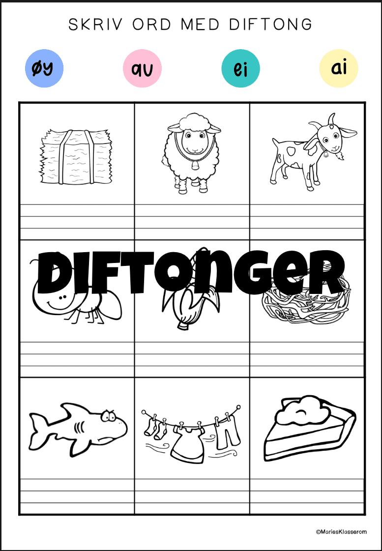 Les, skriv og spill med DIFTONGER - Bilde 6