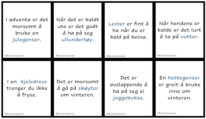 STOR SAMLEPAKKE - Ord og begreper - Klær og fritidsutstyr BM - Bilde 4