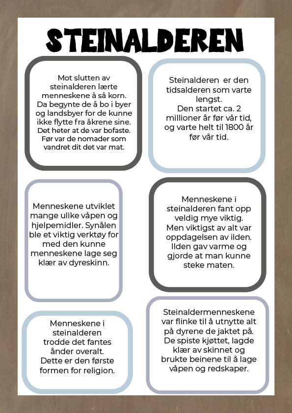 Mitt hefte om Steinalderen - Bilde 2