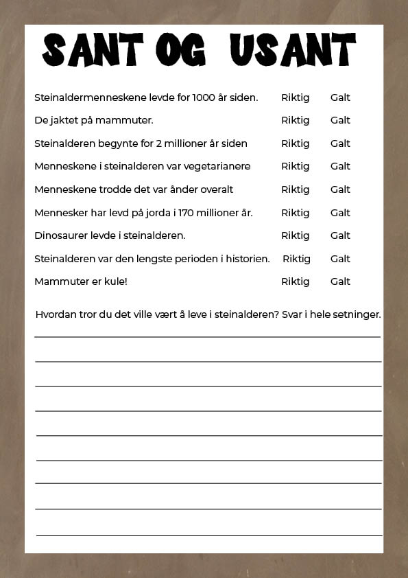 Mitt hefte om Steinalderen - Bilde 6