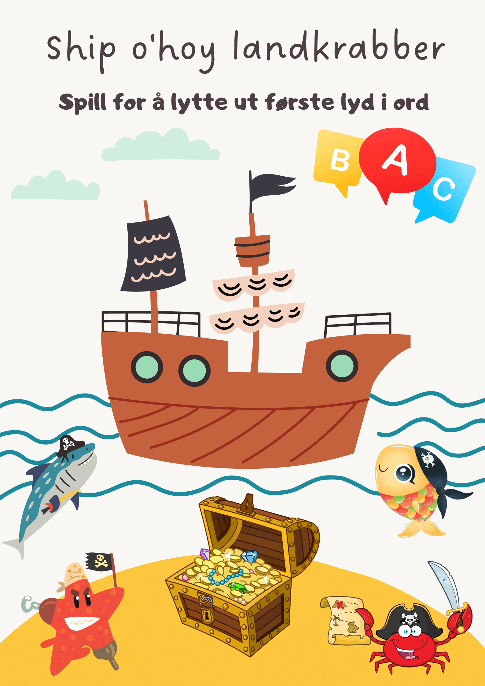 O'hoy landkrabber - spill for å lytte ut første lyden i ord