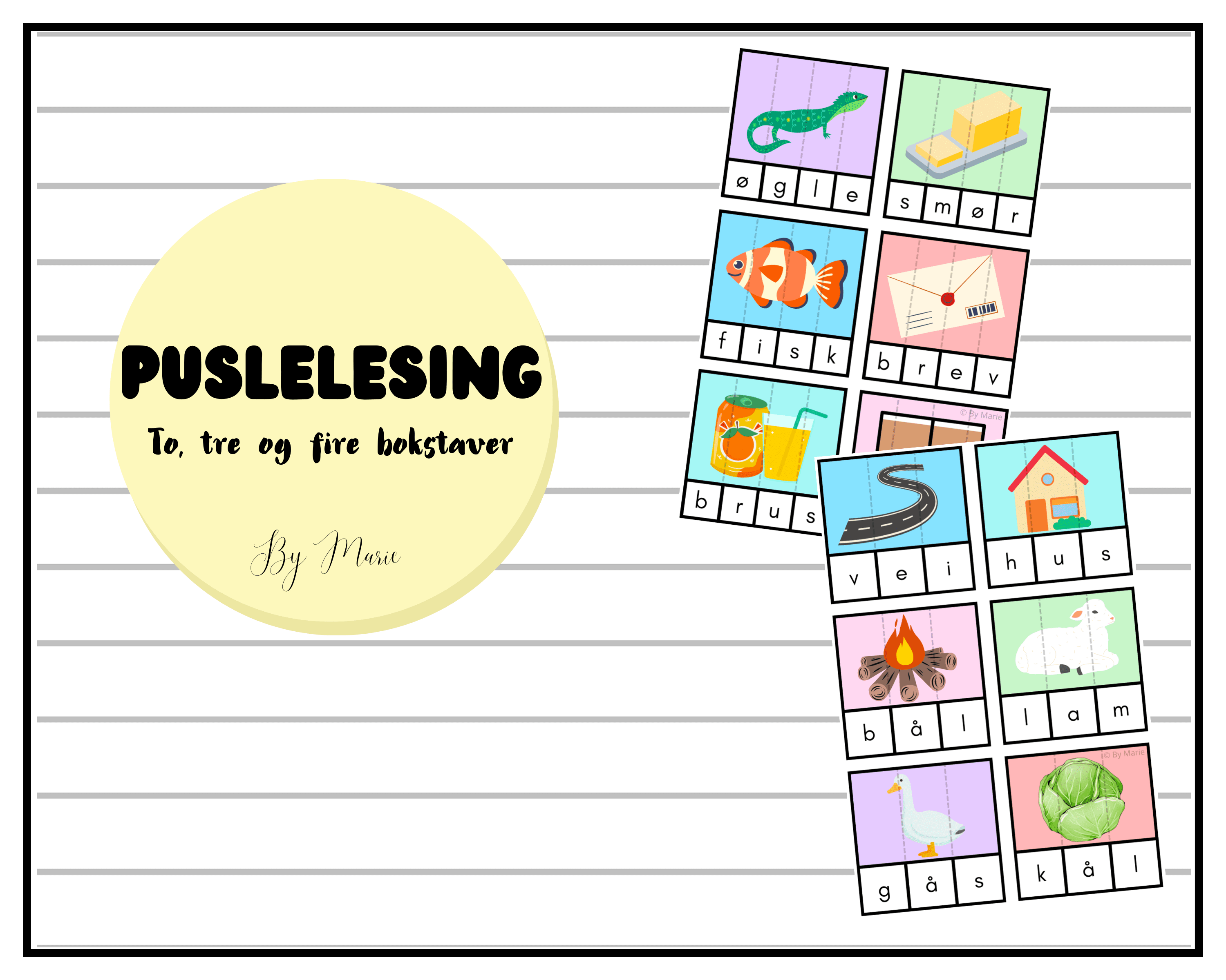 Puslelesing - 180 stk (BM/NN)