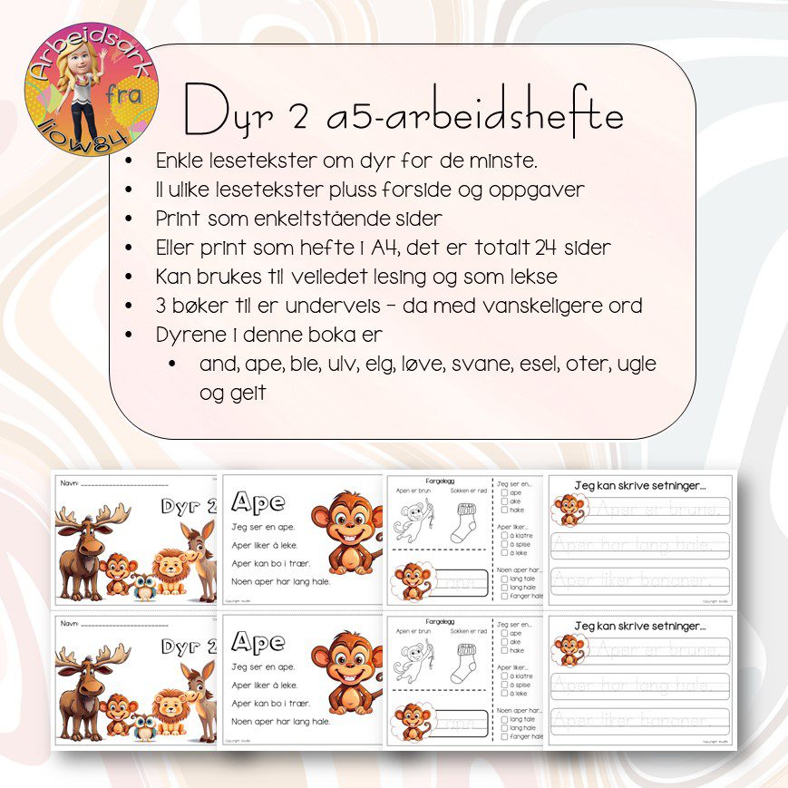 Lesetekster - Dyr 2 arbeidshefte