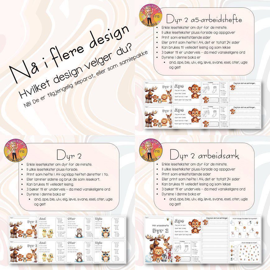 Lesetekster - Dyr 2 arbeidshefte - Bilde 2