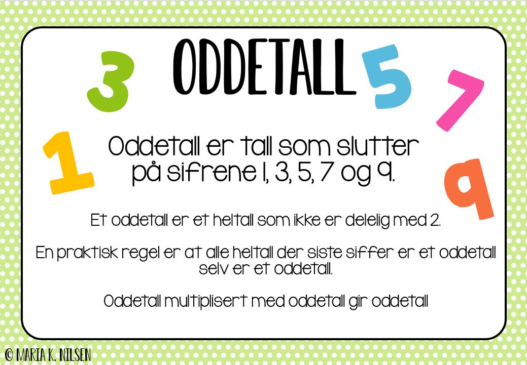 Partall, oddetall og primtall plakater - Bilde 2
