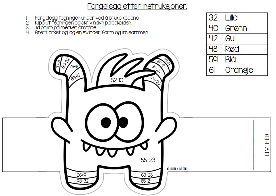 Monster fargelegging - monstre - Bilde 4