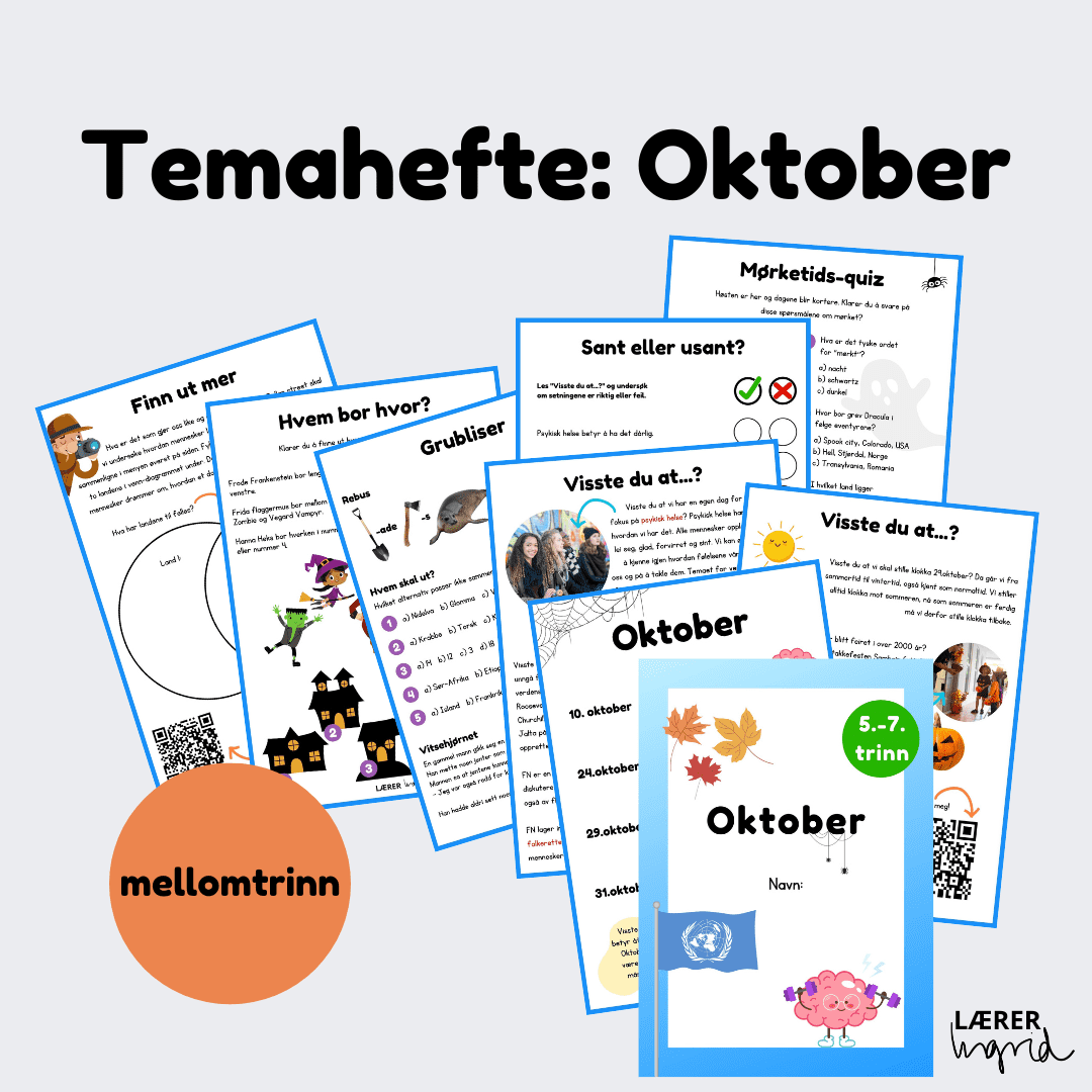 Temahefte: Oktober 2025 5.-7.trinn BM+NN
