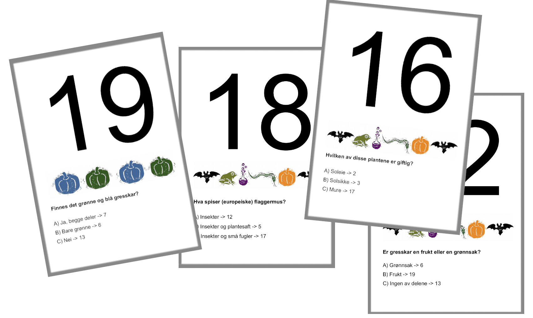 Løpequiz sett (Påske + 17. mai + Halloween + blank) - Bilde 3