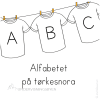 Alfabetet på tørkesnora - Bokstaver - Ulike varianter