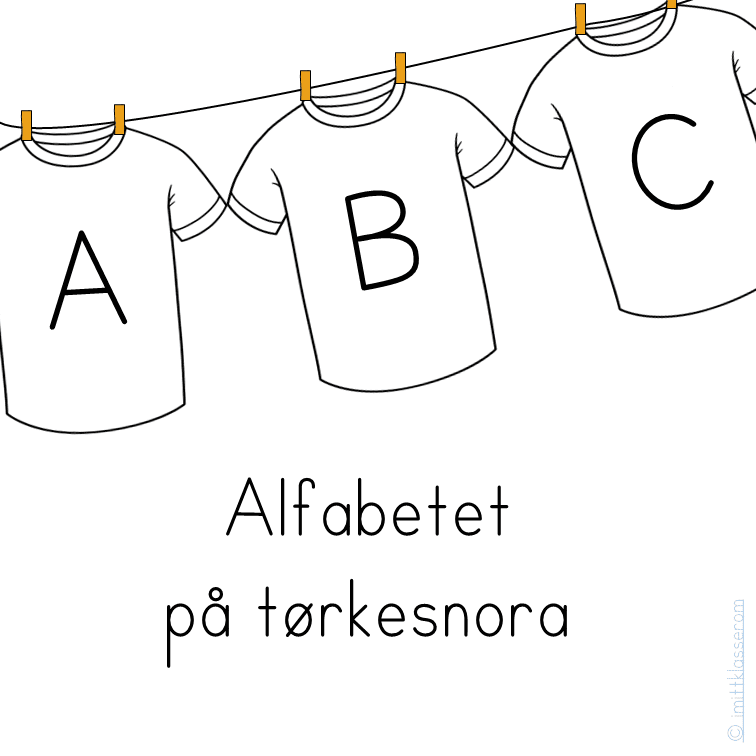 Alfabetet på tørkesnora - Bokstaver - Ulike varianter