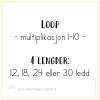 Loop - multiplikasjon 1-10 - 4 ulike lengder