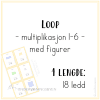 Loop - multiplikasjon 1-6 med figurer - 18 ledd
