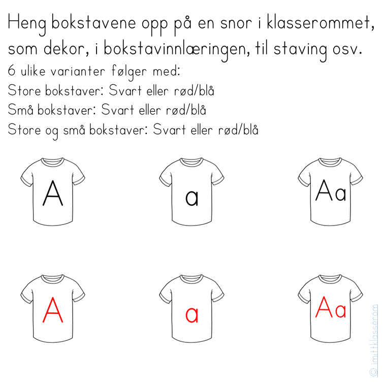 Alfabetet på tørkesnora - Bokstaver - Ulike varianter - Bilde 2