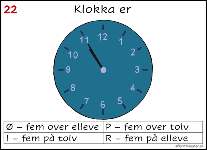 Analog klokke, rebus-løp - Bilde 2