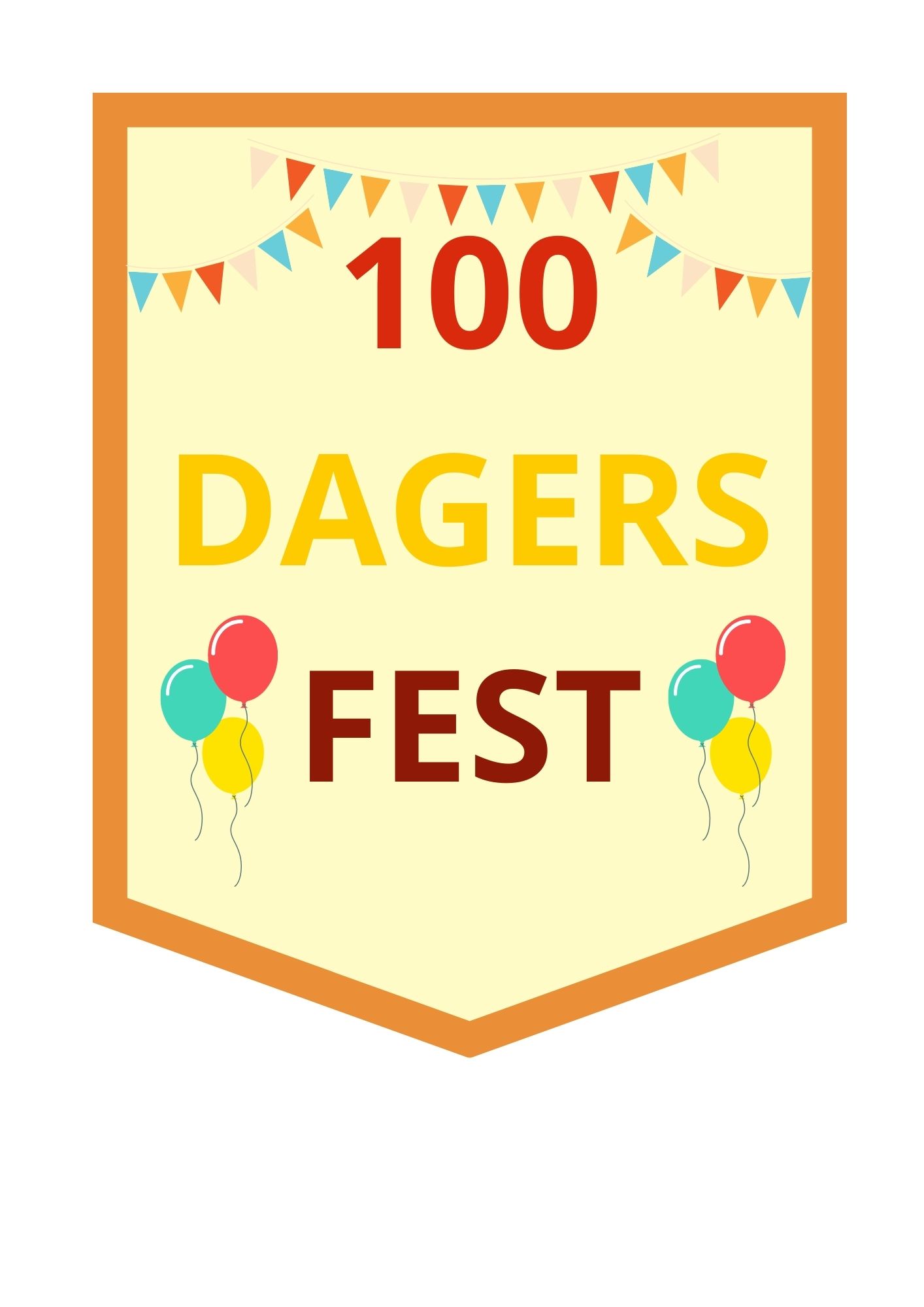 100 dagers fest - Bannere - arbeidshefte - diplom m.m - Bilde 7