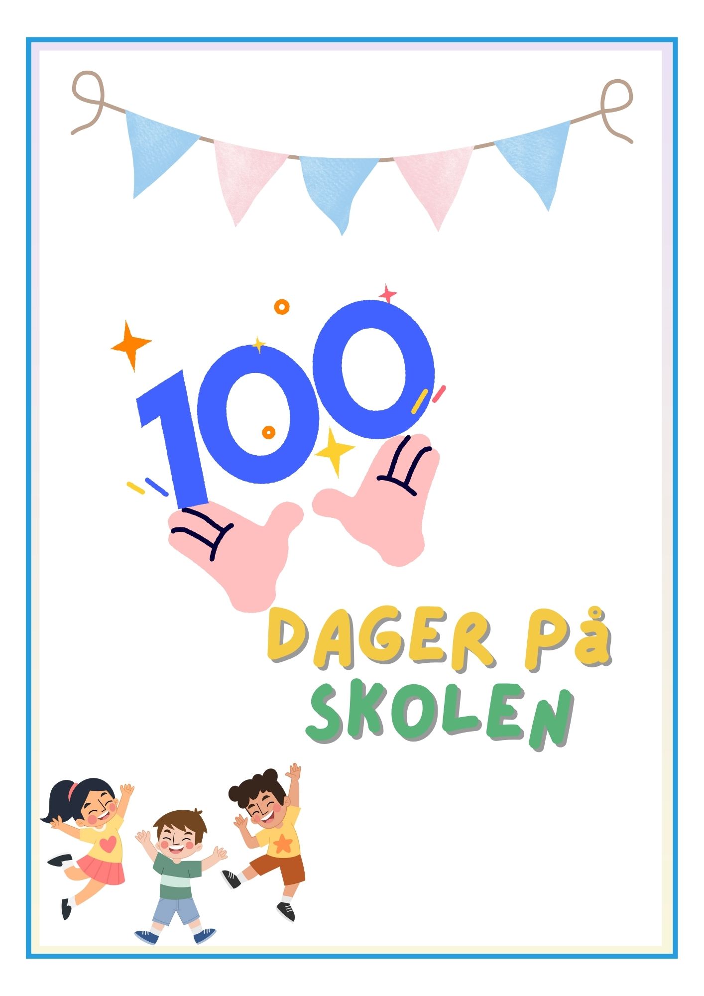 100 dagers fest - Bannere - arbeidshefte - diplom m.m - Bilde 11
