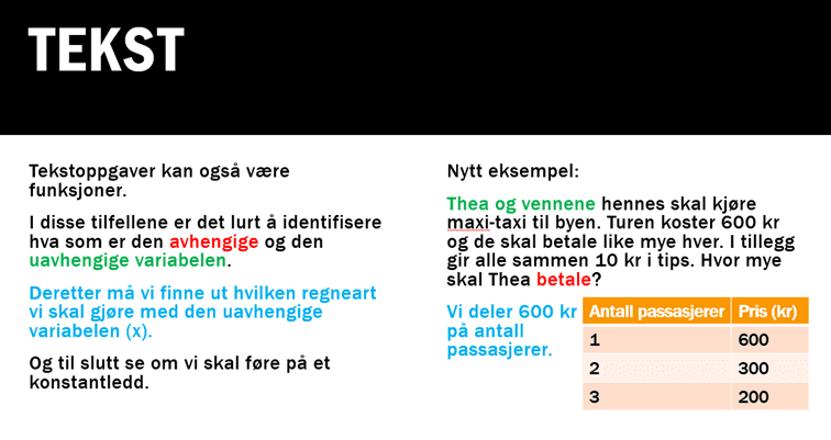 Presentasjon hva er en funksjon
