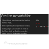 Presentasjon av begrepet "variabel"