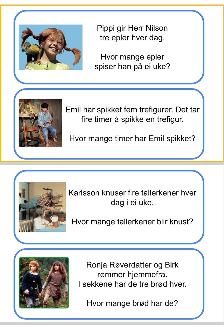 Uteskole med Astrid Lindgren og multiplikasjon