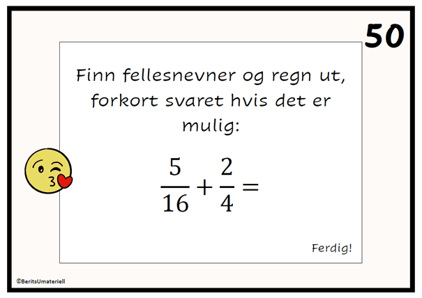 Uteskole/aktivitetspakke med brøk, mellomtrinn - Bilde 11