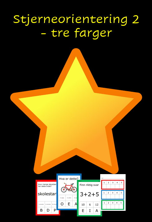 Stjerneorientering - tre farger