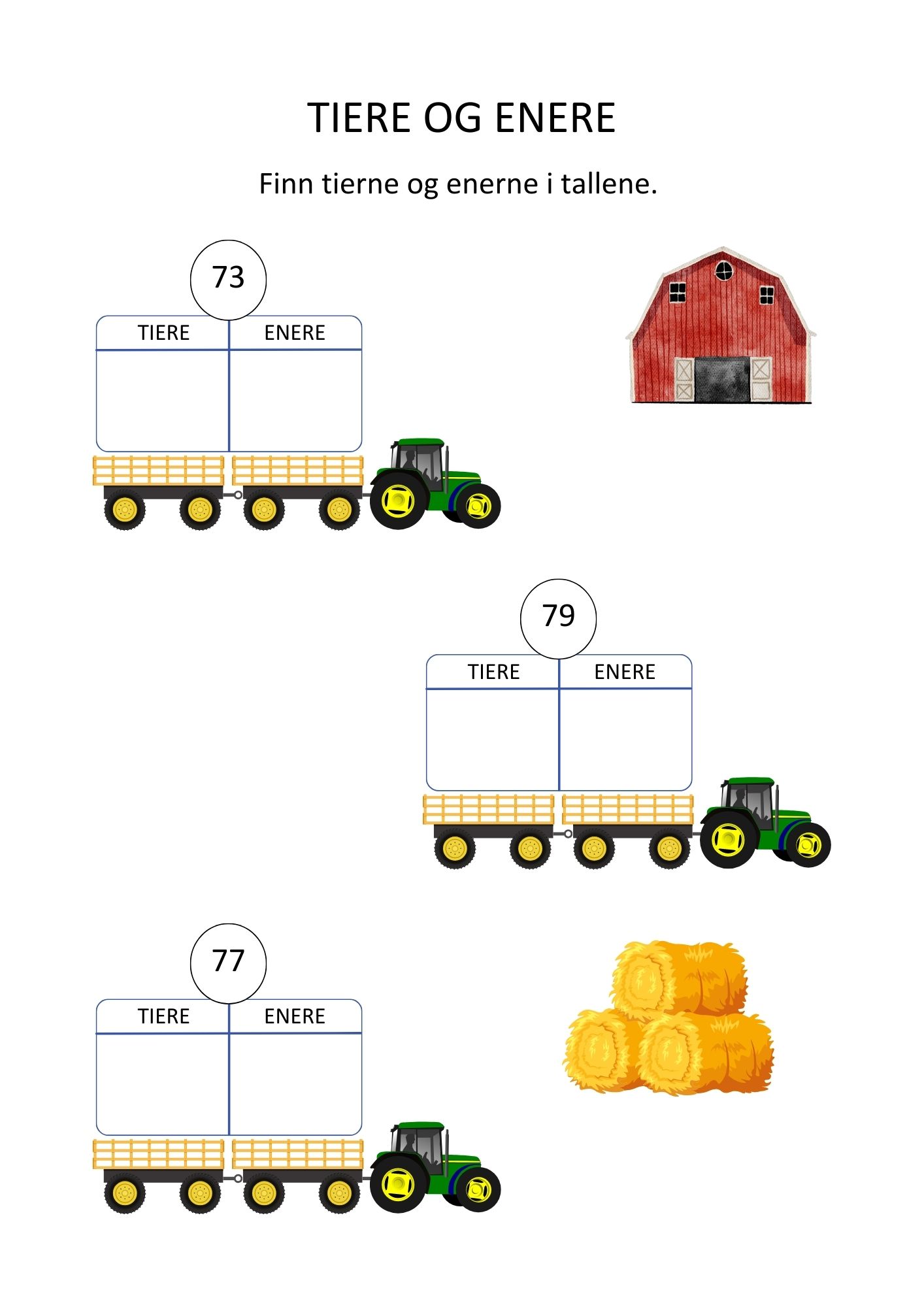 Tallene til 100 - 72 siders arbeidshefte for systematisk å lære tall og tallrekkene til 100 - Bilde 12