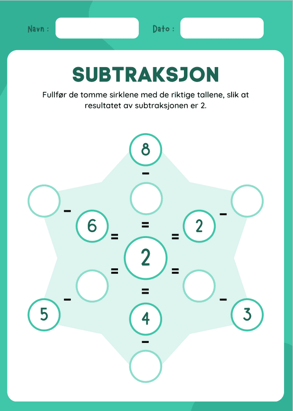 Matematik arbeidsark tall (1-10) - Bilde 4