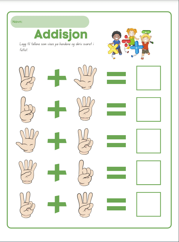 Matematik arbeidsark tall (1-10) - Bilde 5