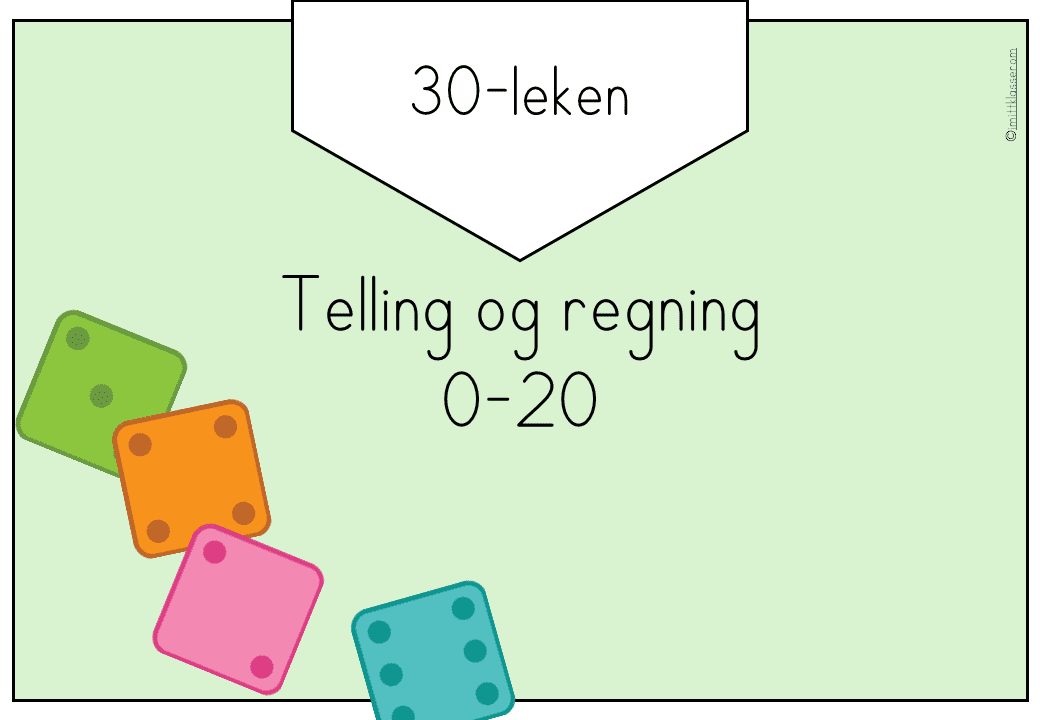 Uteskole: 30-leken med telling og regning 0-20