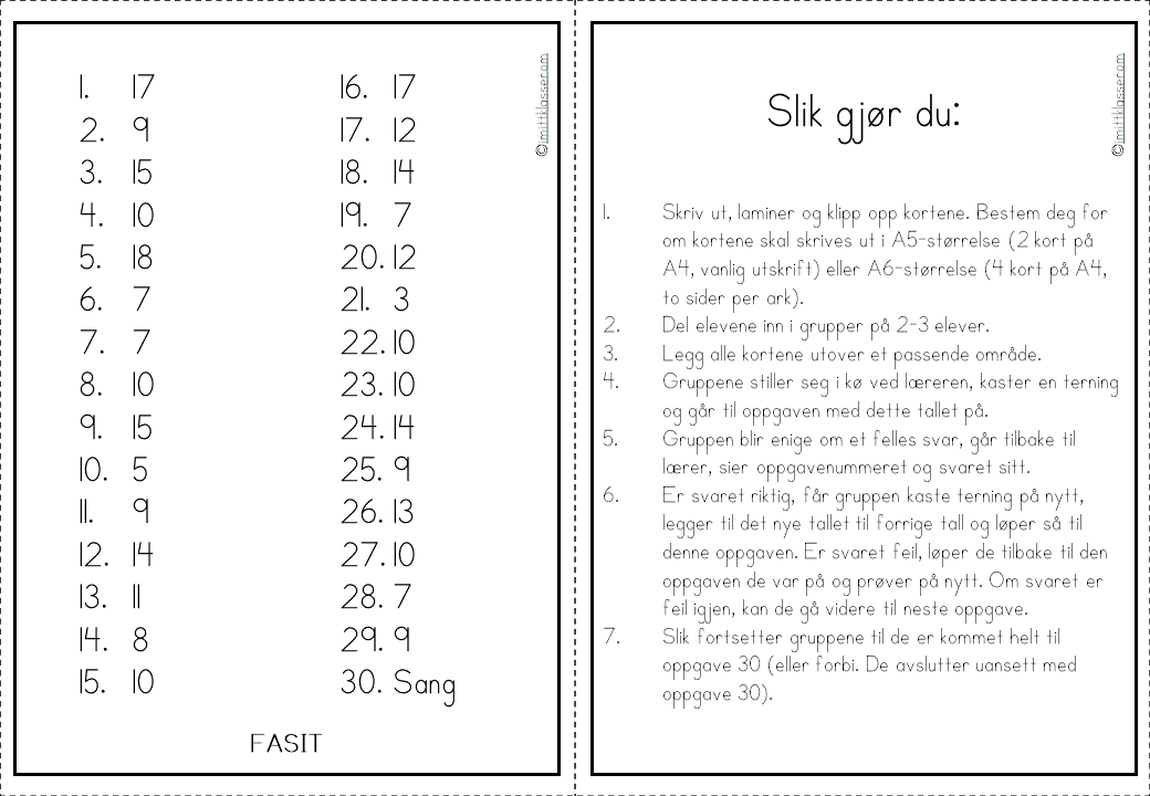 Uteskole: 30-leken med telling og regning 0-20 - Bilde 2