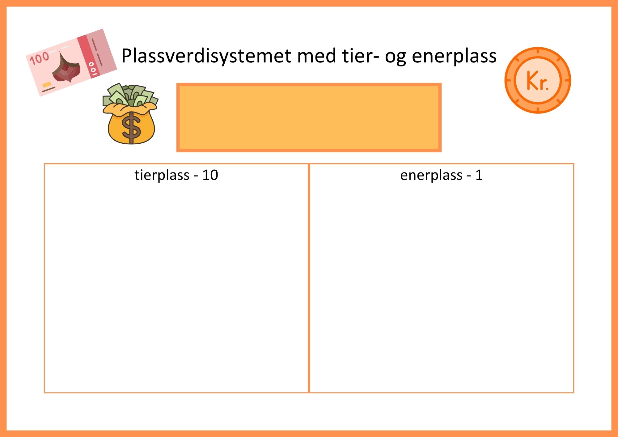 Plassverdisystem - arbeidsmatter for ener-, tier-, hundre-, og tusenplassen - Bilde 2