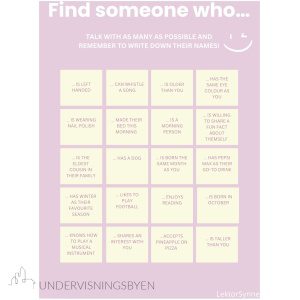 Find someone who…