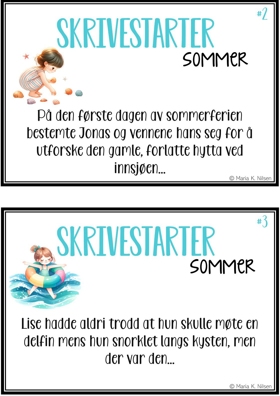 Skrivestartere med tema: sommer - Bilde 2