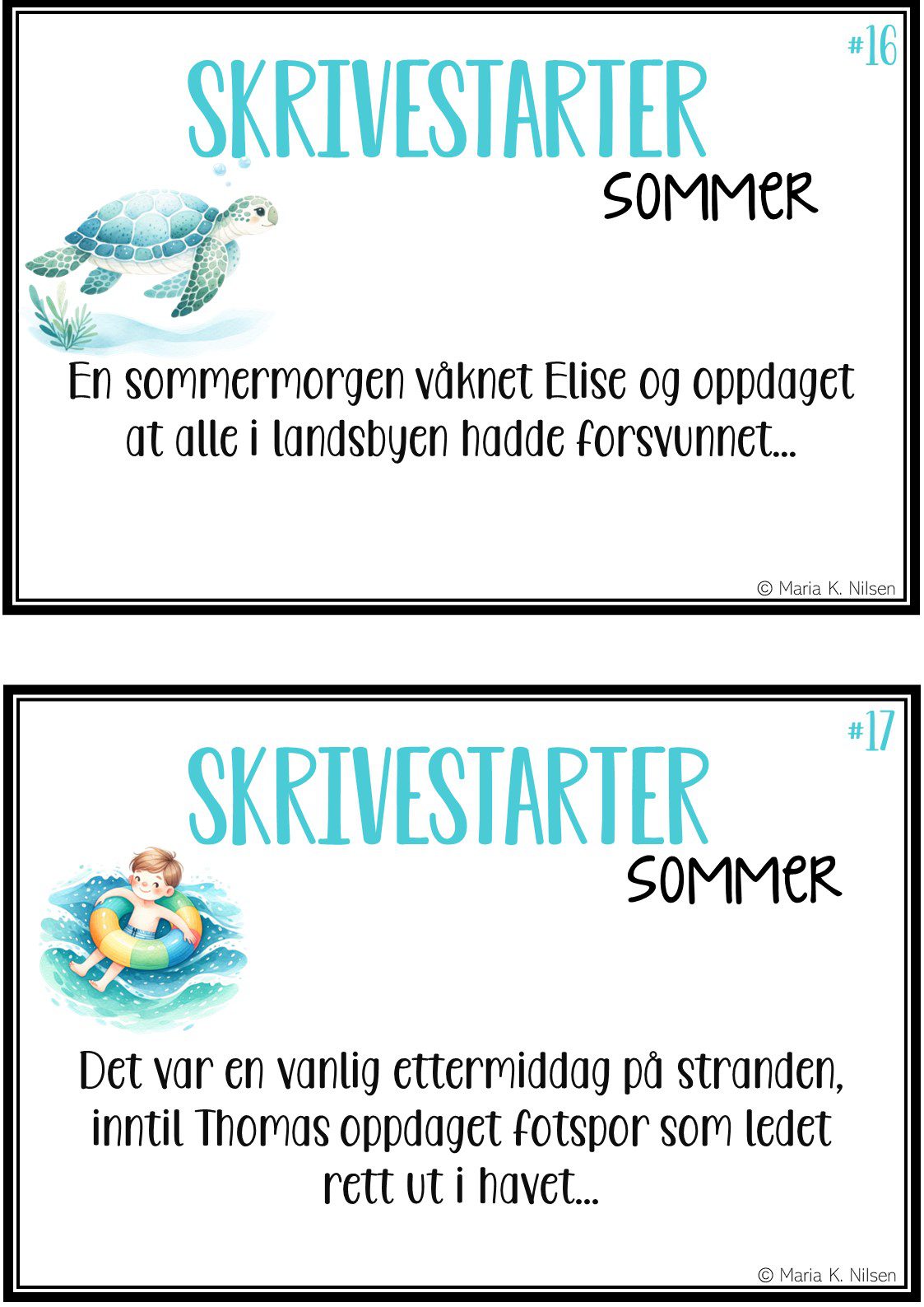 Skrivestartere med tema: sommer - Bilde 4