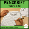 Finskrift tallene 0-50 - Bokmål og nynorsk